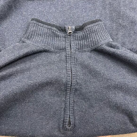 Woolrich Men’s Blue Quarter Zip Pullover Sweater Size L - Picture 5 of 5